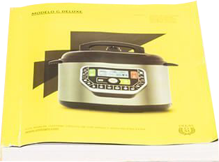 Libro de recetas Olla programable modelo G Deluxe