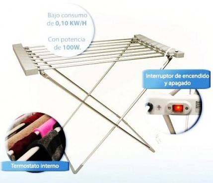 Tendedero eléctrico de bajo consumo